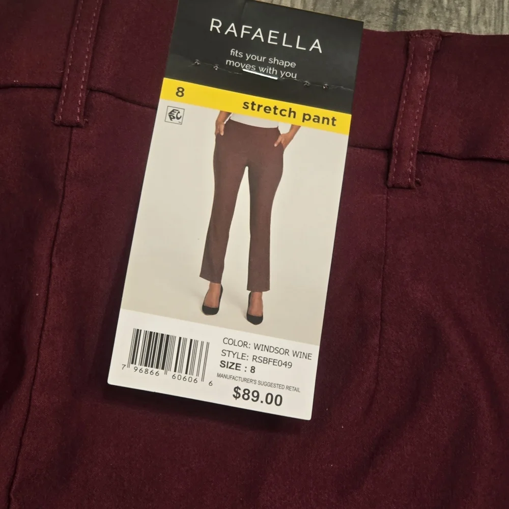 Rafaella Slim Ankle Pull-On‎ Pants Size 8 NWT